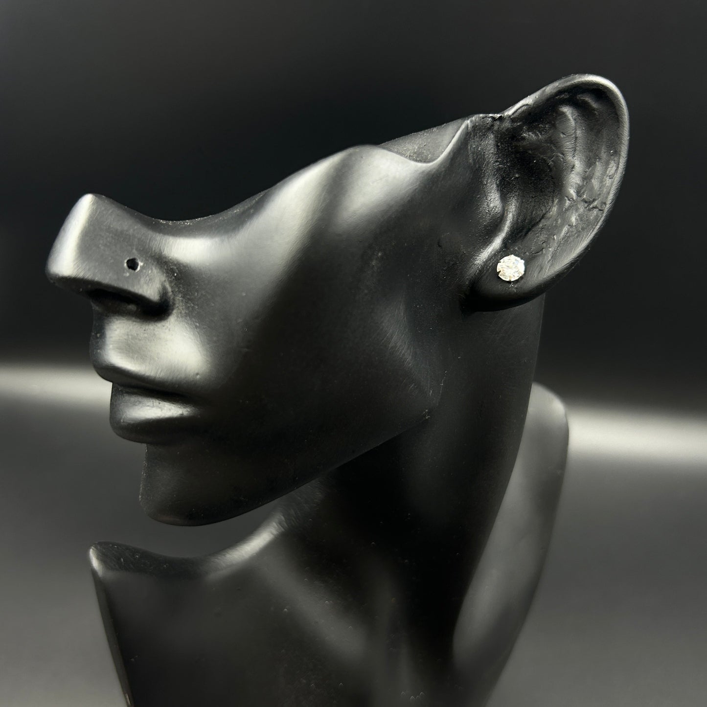 Pure Silver Stud Earrings - Round 6mm